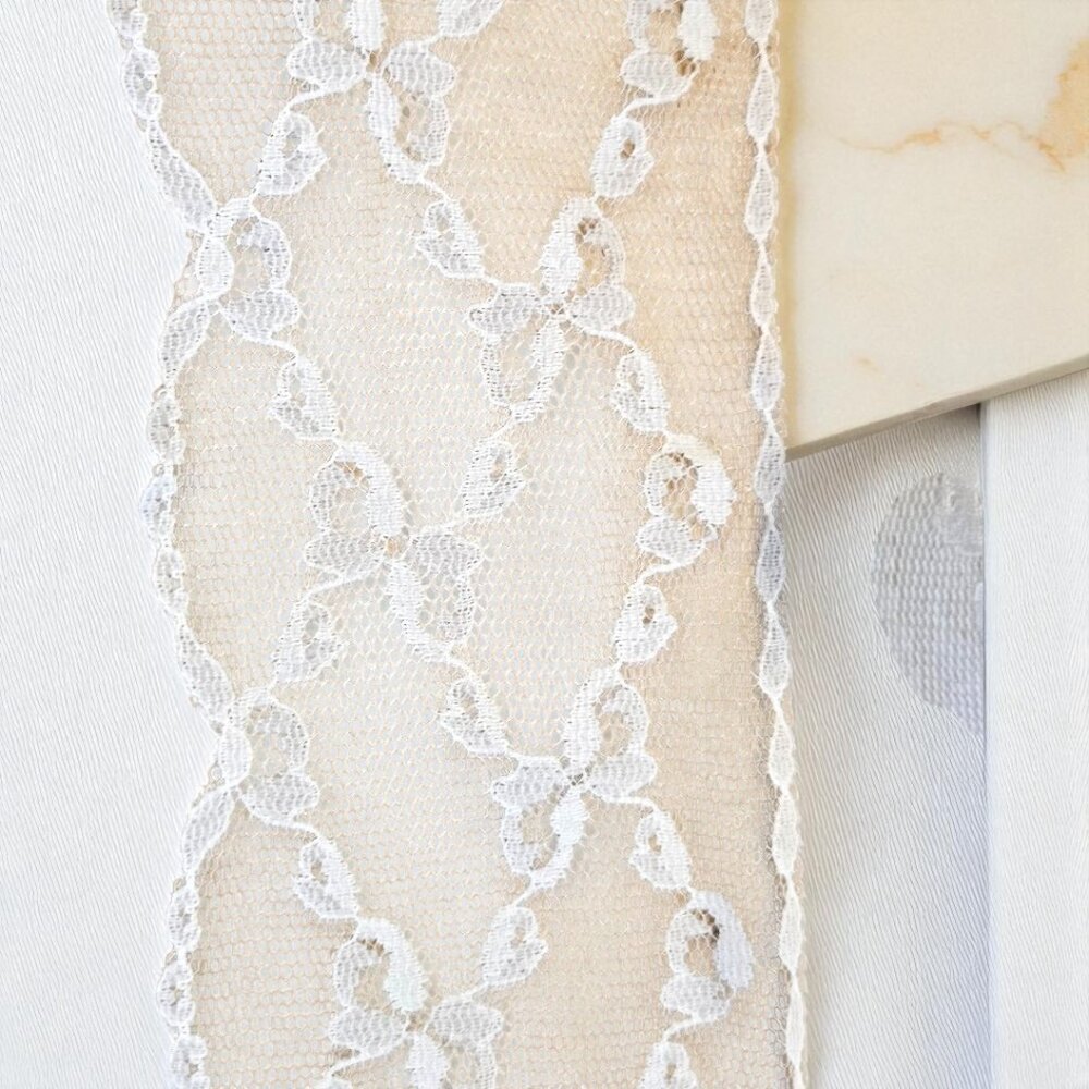 3" Wide Ivory Raschel Galloon Lace Trim - 10 Yard Length